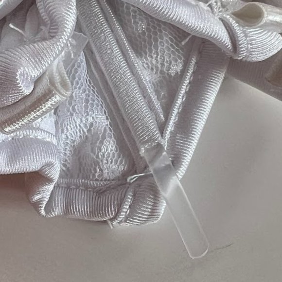 Coquette White Rosey Print Corset (SMALL) - Picture 8 of 9